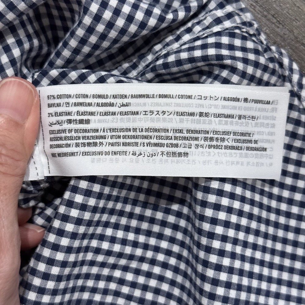 ABERCROMBIE & FITCH Mens Black Check Long Sleeve Button Down Medium - Picture 8 of 9